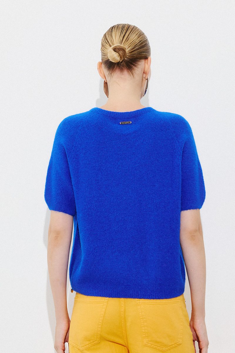 Alpaca Short Sleeve Efimeron - Royal Blue