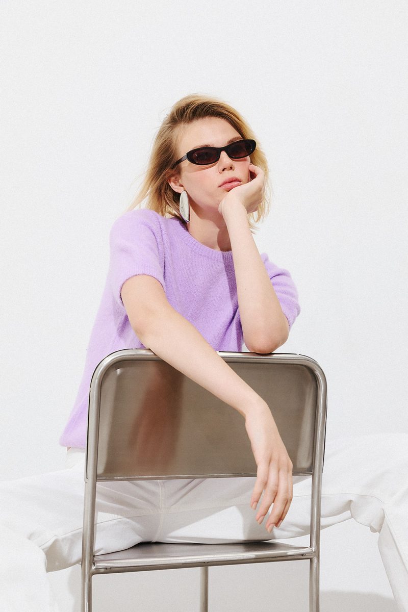 Alpaca Short Sleeve Efimeron - Lilac