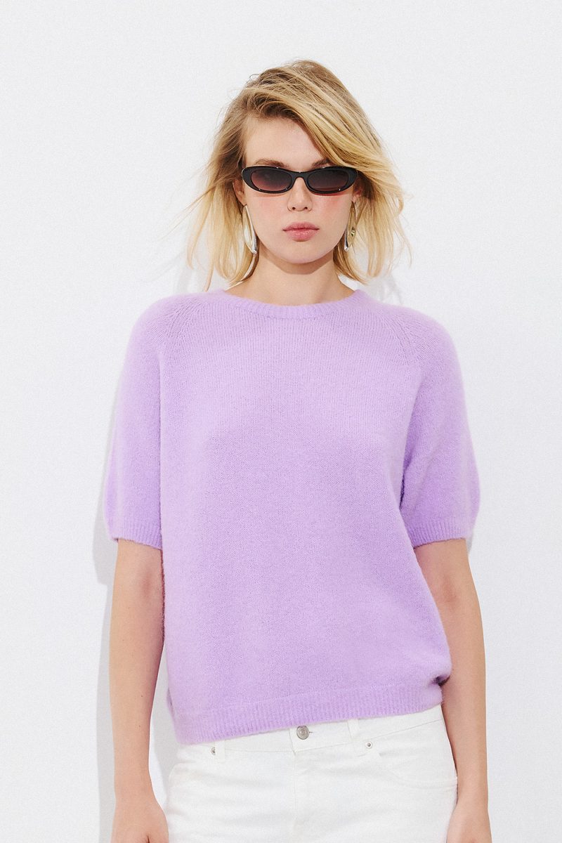 Alpaca Short Sleeve Efimeron - Lilac