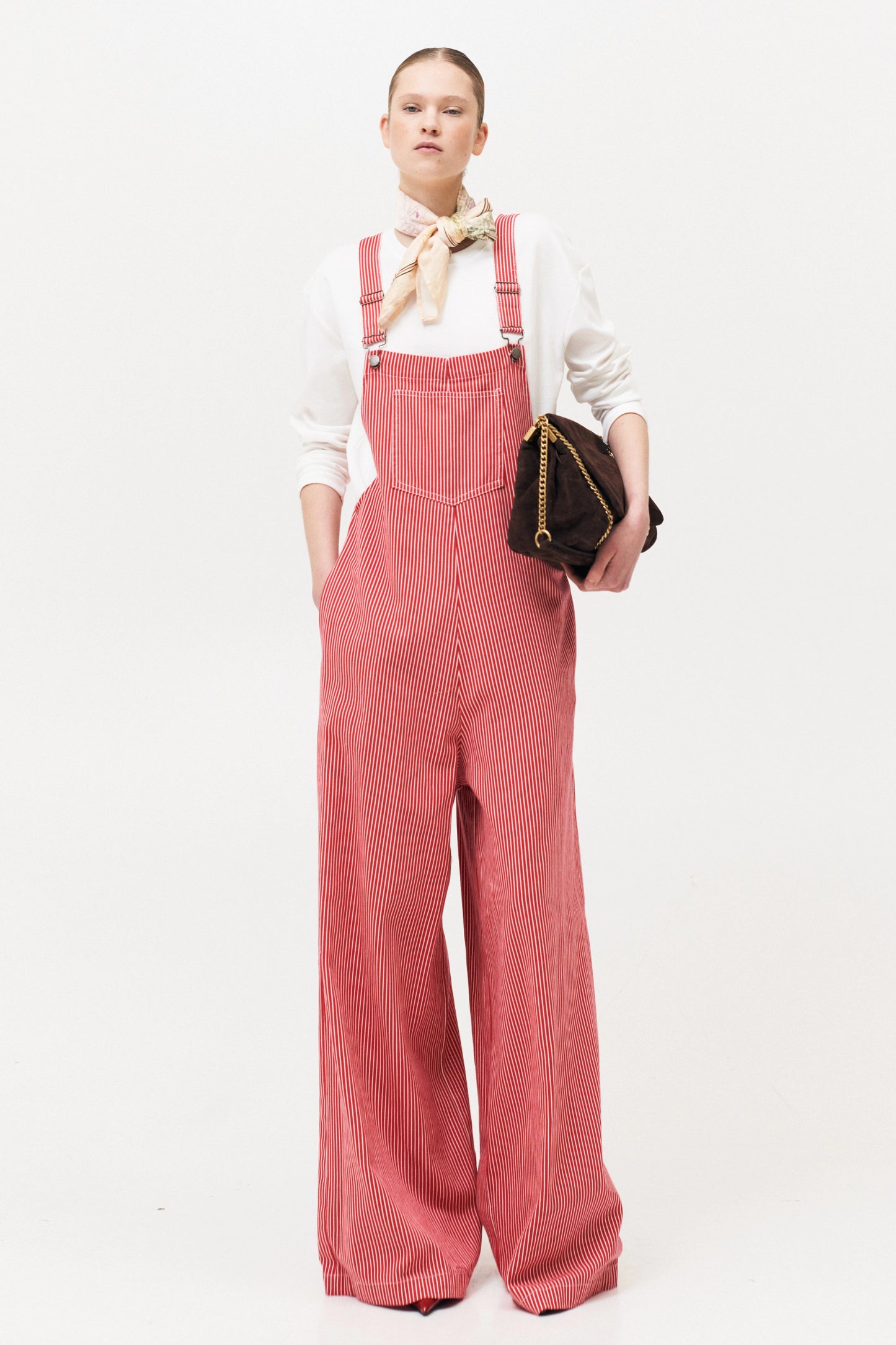 Striped Denim effect Jumpsuit