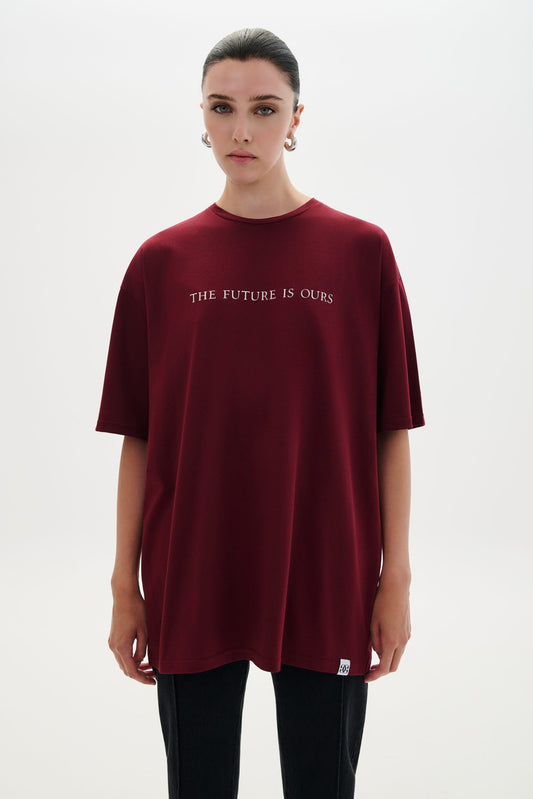 T-Shirt “The Future Is Ours” - Bordeaux