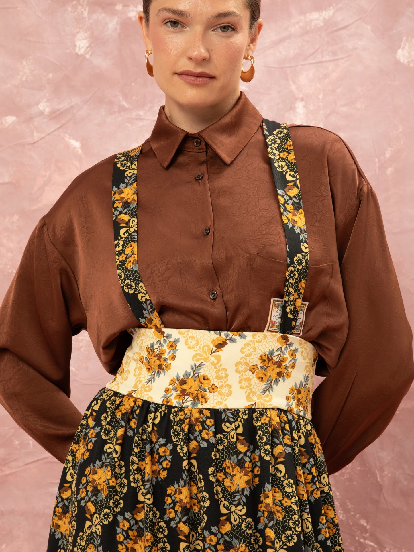 Tiered Maxi Suspeder Skirt - Lace Bouquet