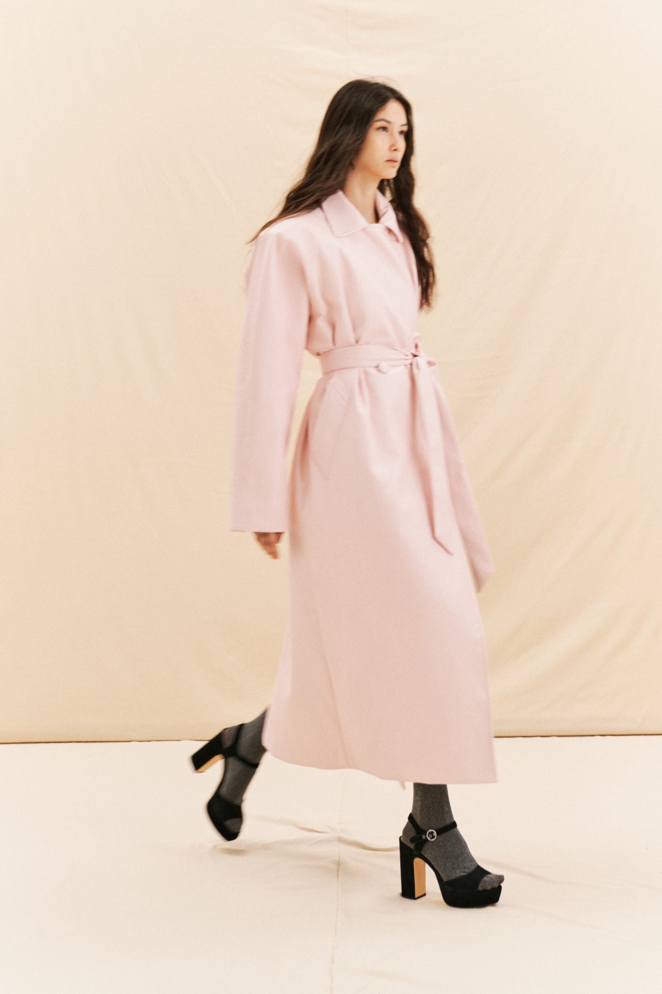 Hermina Eco Leather Trenchcoat - Brown