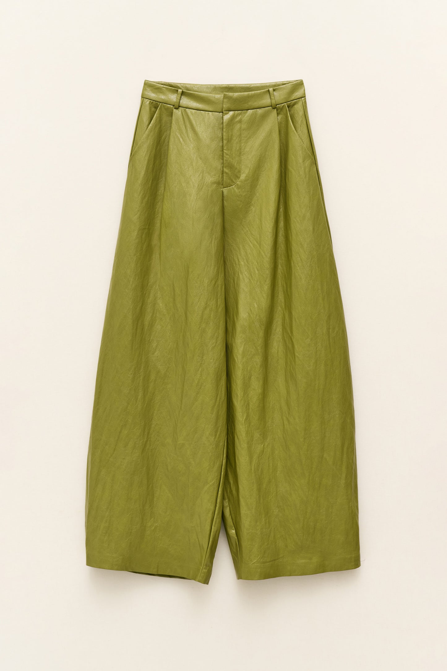 Hermina Eco Leather Pant - Lime