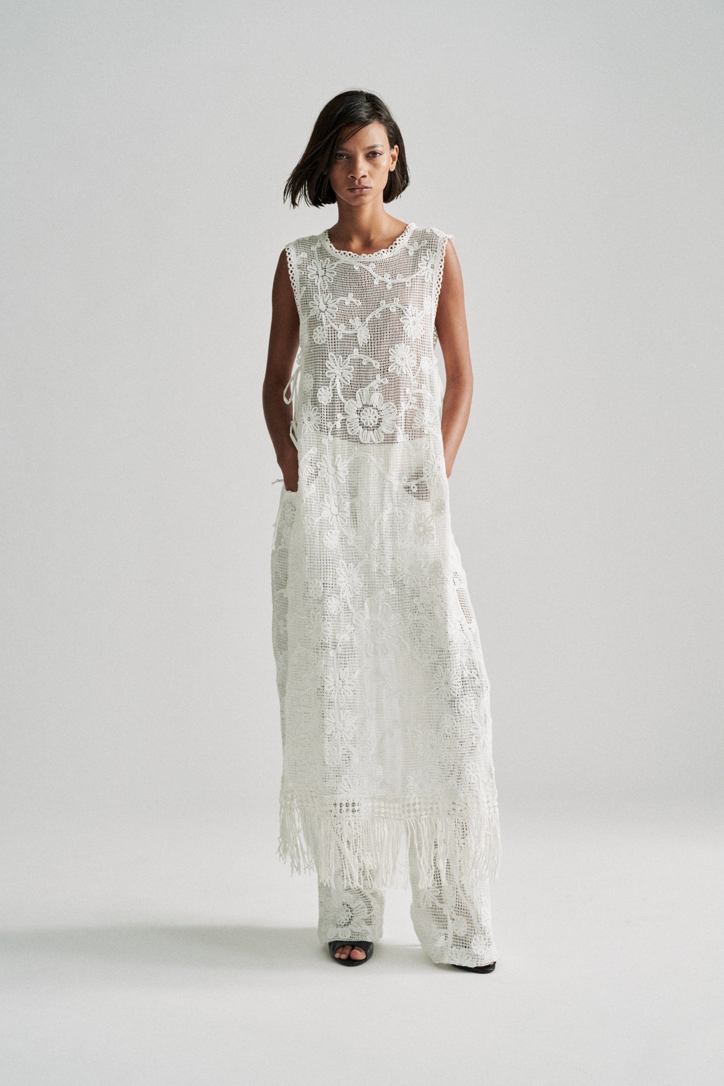 Crochet Top/Dress - White