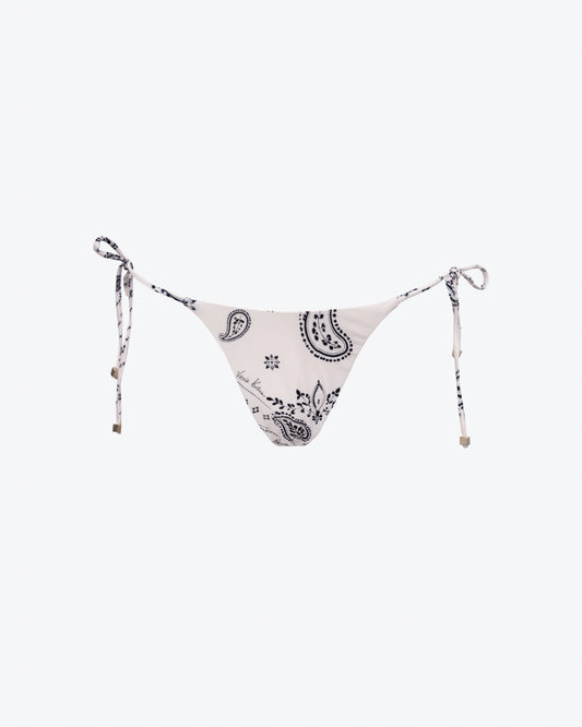 VK Off White Thin Strap Bikini Bottoms