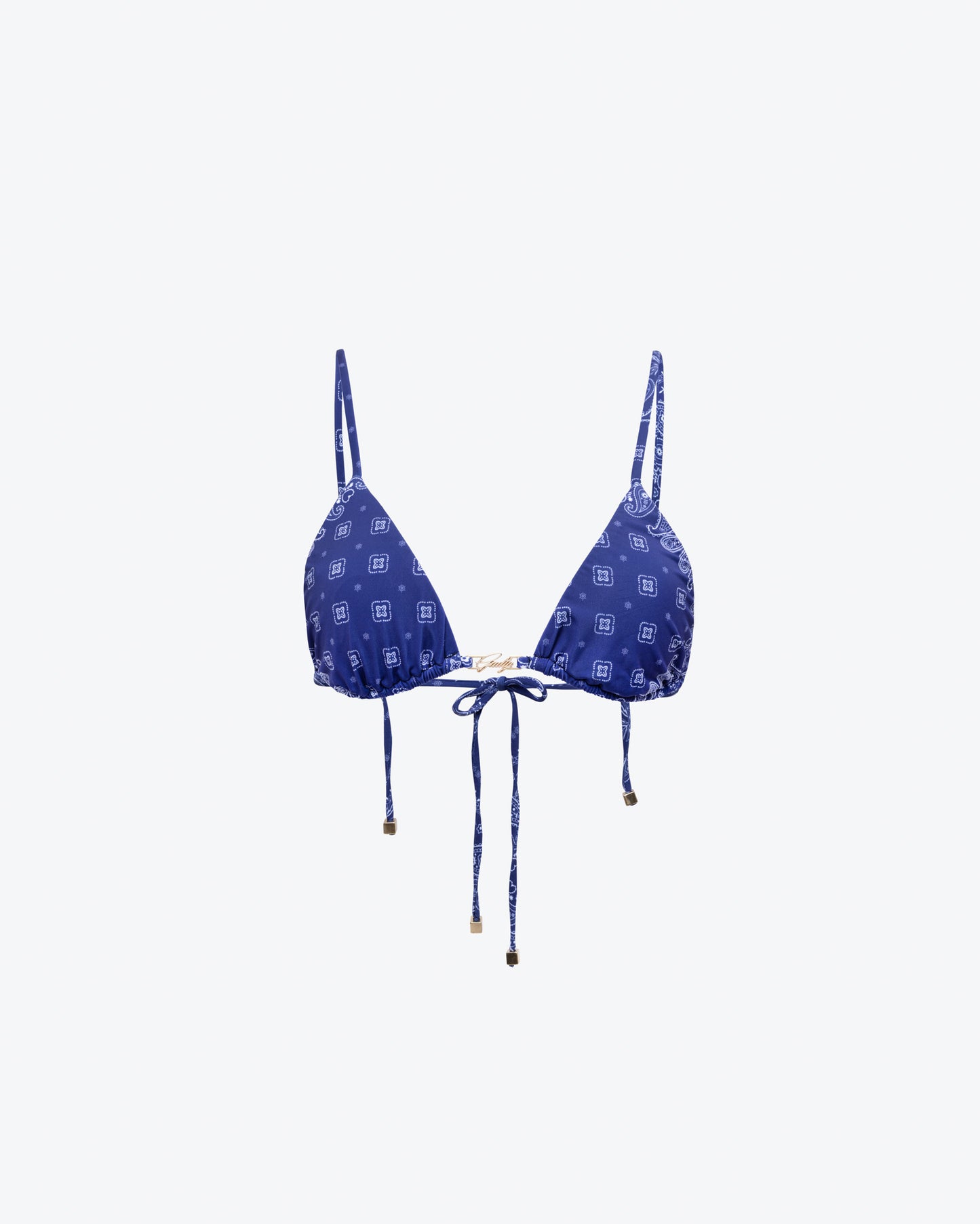 VK Blue Bandana Triangle Bikini Top