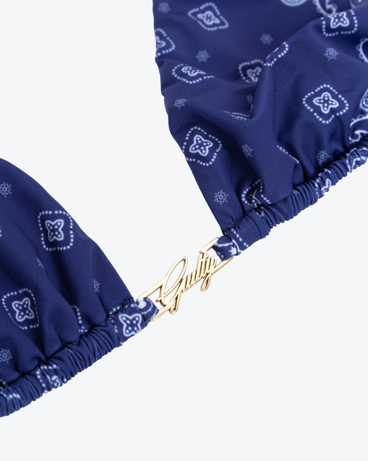 VK Blue Bandana Triangle Bikini Top