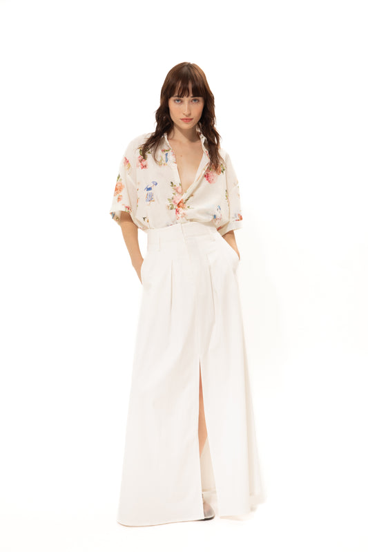 VK Island White Long Skirt